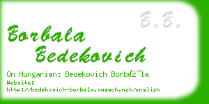 borbala bedekovich business card